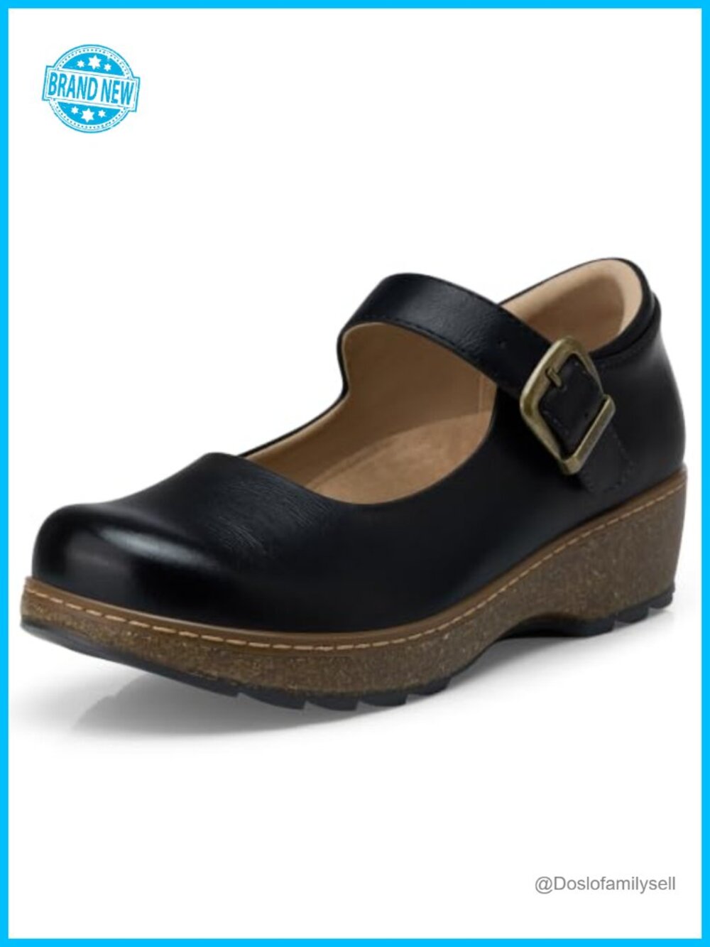Mary Jane Pumps Faux Leather Arch Support Comfort Work Shoes